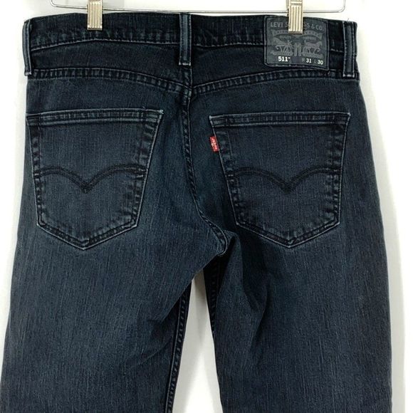 Mens Black Levis 511 Jeans 31 x 30 Straight Slim Leg 3853 - Picture 11 of 12